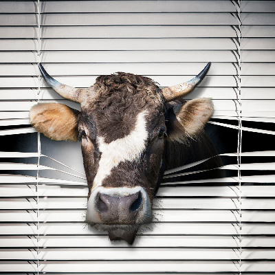 Rolgordijn voor het raam Koe