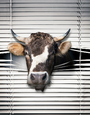 Rolgordijn voor het raam Koe