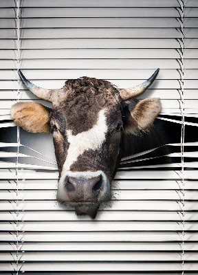 Rolgordijn voor het raam Koe