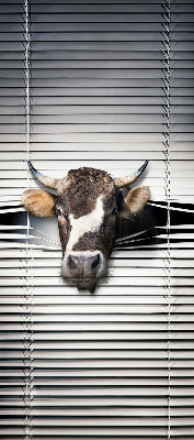 Rolgordijn voor het raam Koe