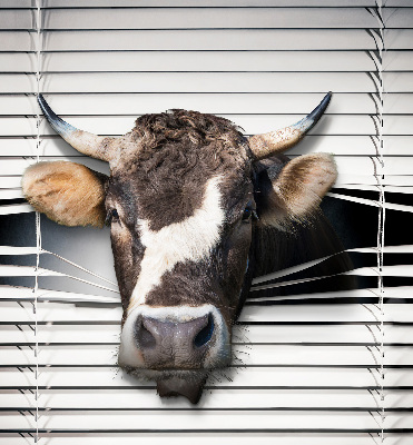 Rolgordijn voor het raam Koe