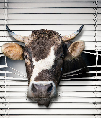 Rolgordijn voor het raam Koe