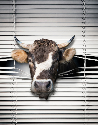 Rolgordijn voor het raam Koe