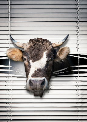 Rolgordijn voor het raam Koe