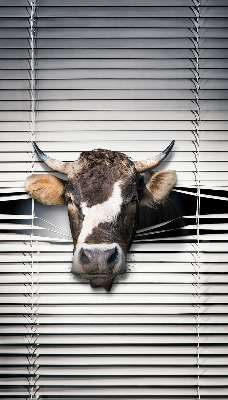 Rolgordijn voor het raam Koe