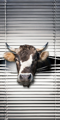Rolgordijn voor het raam Koe