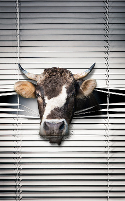 Rolgordijn voor het raam Koe