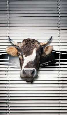 Rolgordijn voor het raam Koe