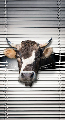 Rolgordijn voor het raam Koe