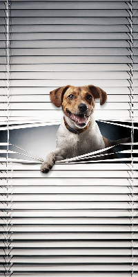 Rolgordijn voor het raam Hond
