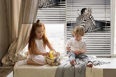 Rolgordijn voor het raam Ribben