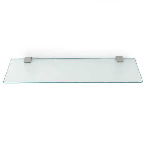 Glazen legplank voor de badkamer, halfdoorzichtig