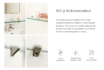 Glazen legplank voor de badkamer, halfdoorzichtig