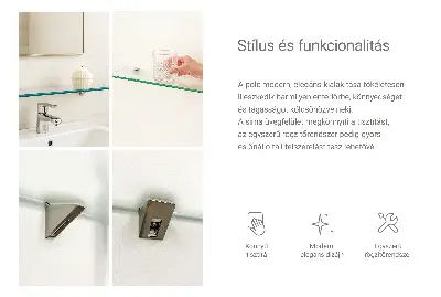 Glazen legplank voor de badkamer, halfdoorzichtig