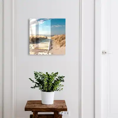 Rustig strand met duinen