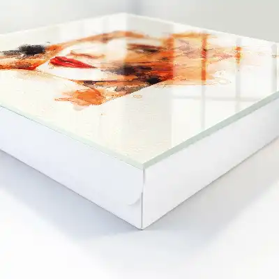 Vrouwelijke aquarel met energieke uitstraling