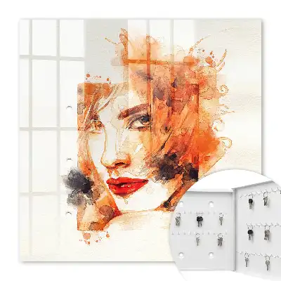 Vrouwelijke aquarel met energieke uitstraling