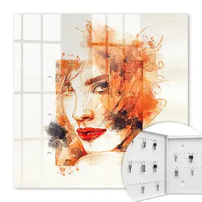 Vrouwelijke aquarel met energieke uitstraling
