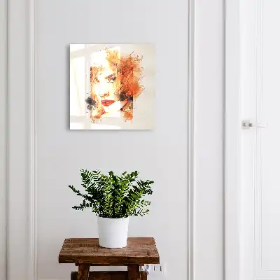 Vrouwelijke aquarel met energieke uitstraling