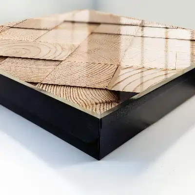 Wandpaneel met warme houtstructuur