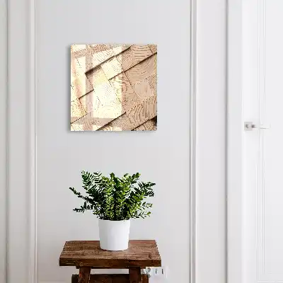 Wandpaneel met warme houtstructuur