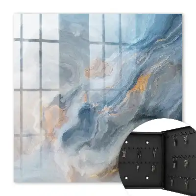 Dromerige abstractie in blauw en grijs