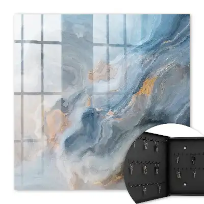 Dromerige abstractie in blauw en grijs