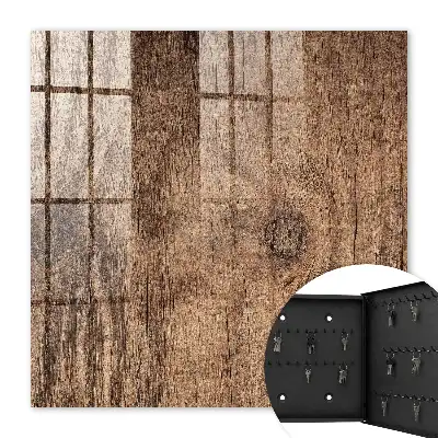 Houten wanddecoratie met warme structuur
