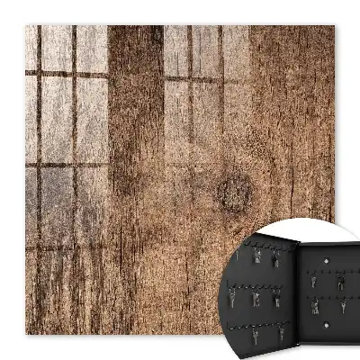 Houten wanddecoratie met warme structuur