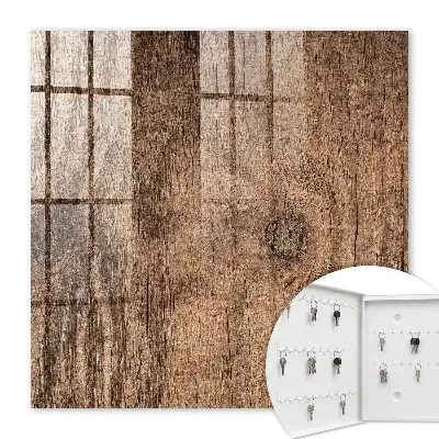 Houten wanddecoratie met warme structuur