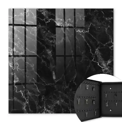 Behang met marmerlook in diepe nuances en structuur