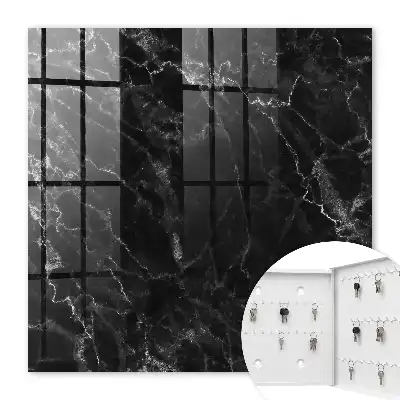 Behang met marmerlook in diepe nuances en structuur
