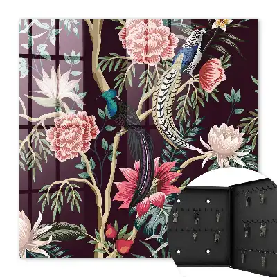 Sierlijke bloemen en vogels