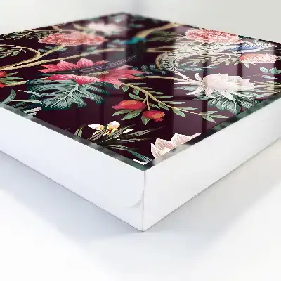 Sierlijke bloemen en vogels