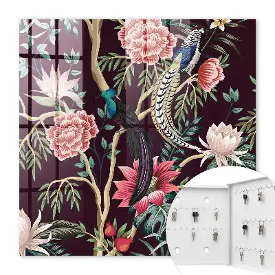 Sierlijke bloemen en vogels