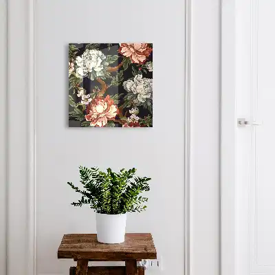Bloemen uit de natuur tegen een donkere achtergrond