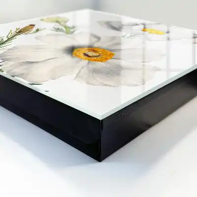 Bloemen in de natuur met groene centra