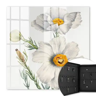 Bloemen in de natuur met groene centra
