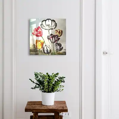 Retro tulpen vol energie