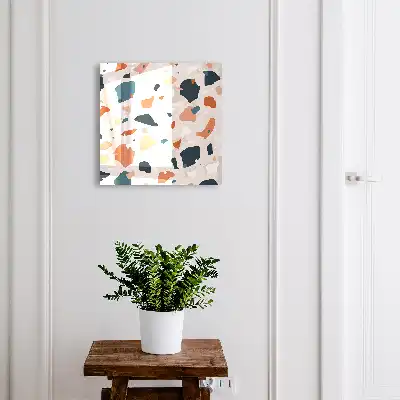 Abstract schilderij met kleurrijke chaos