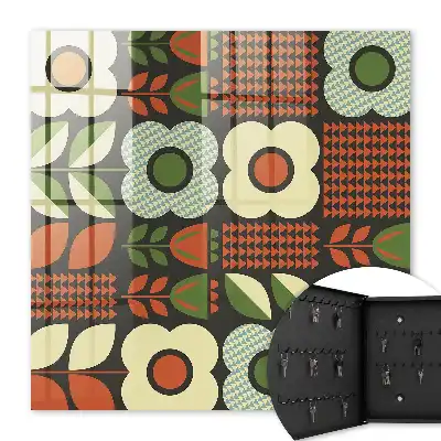 Vrolijke geometrische bloempatronen