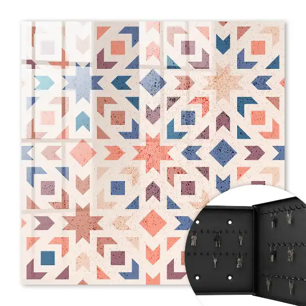 Geometrisch patroon in warme kleuren