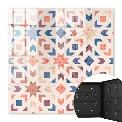 Geometrisch patroon in warme kleuren