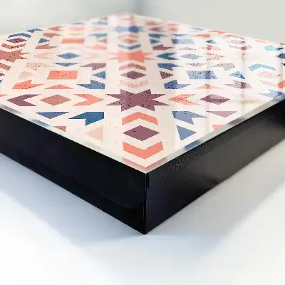 Geometrisch patroon in warme kleuren