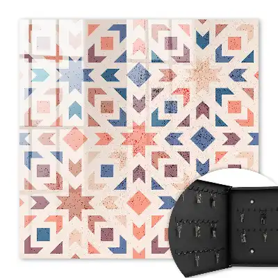 Geometrisch patroon in warme kleuren