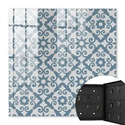 Geometrische elegantie in blauwe tinten