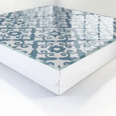 Geometrische elegantie in blauwe tinten