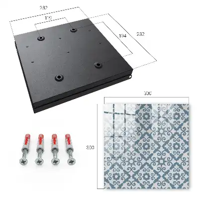 Geometrische elegantie in blauwe tinten