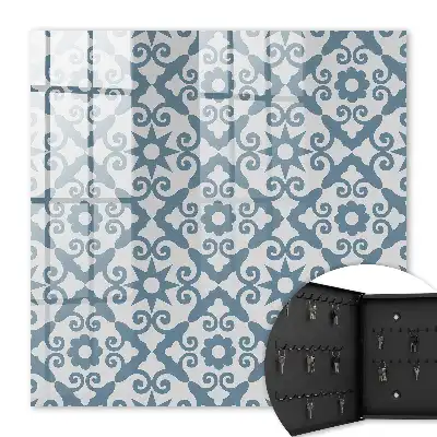Geometrische elegantie in blauwe tinten