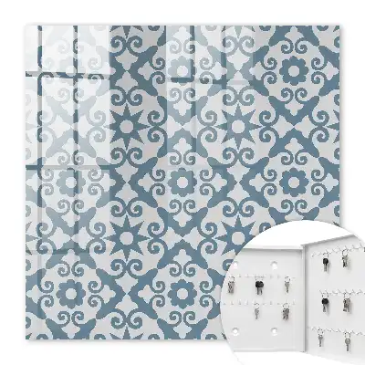Geometrische elegantie in blauwe tinten
